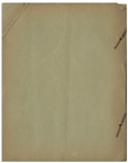 Moe Howard's 32pp. Script Dated May 1942 for the 1943 Stooges Film ''Back From the Front'', Working Title ''A Sailor's Mess'' -- Original Doodles on Cover -- Chipping & Archival Repair, Else Very Good